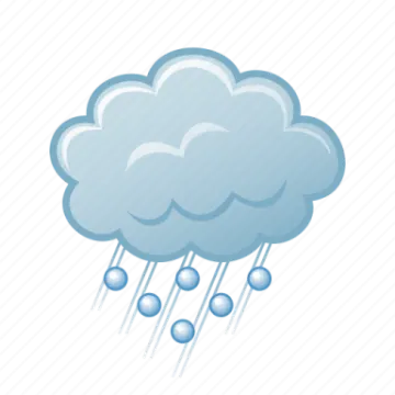 a cloud with rain drops icon