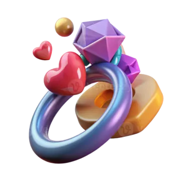 an image of a ring with hearts on it