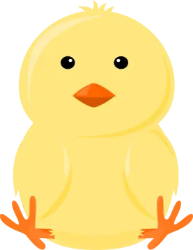 a small yellow duck sitting on the ground