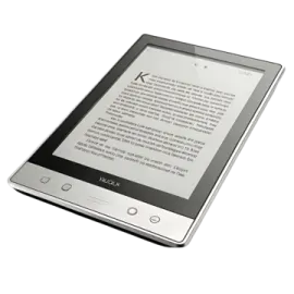the kindle e - reader is shown on a white background