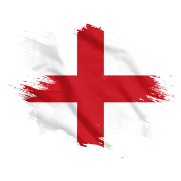 the flag of england painted on a white background