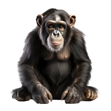 a monkey sitting down and looking at the camera