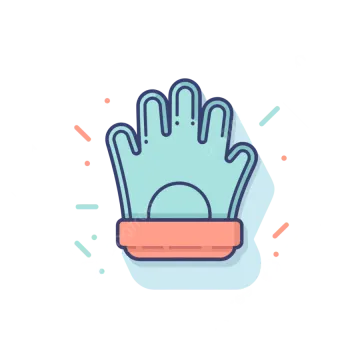 a pair of gloves on a white background