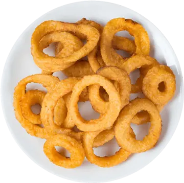 a plate of onion rings