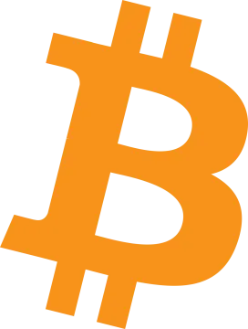 the bitcoin logo on a white background