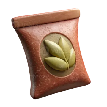 a piece of food that is in the shape of a bag