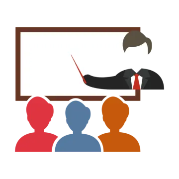 a person in front of a blackboard