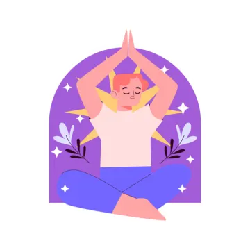 a woman sitting in the middle of a yoga pose