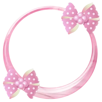 a pink and white polka bow headband