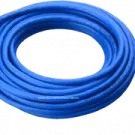 a blue hose on a white background