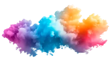 colorful smoke on white background