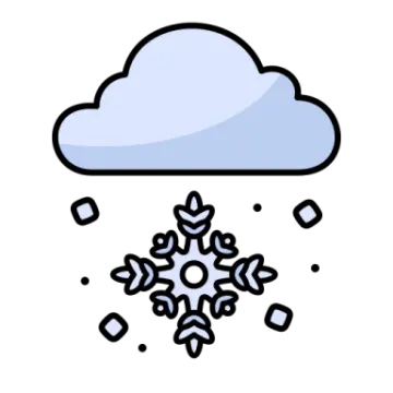 a cloud with snow on it