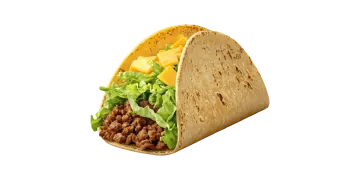 a taco toro filled with meat and vegetables