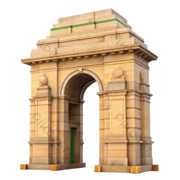 a stone arch with a green door