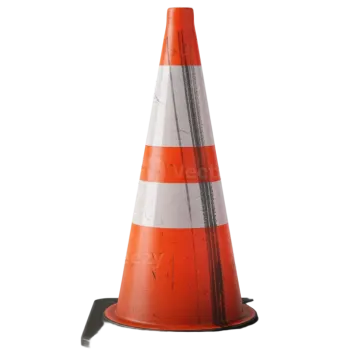 a traffic cone on a white background