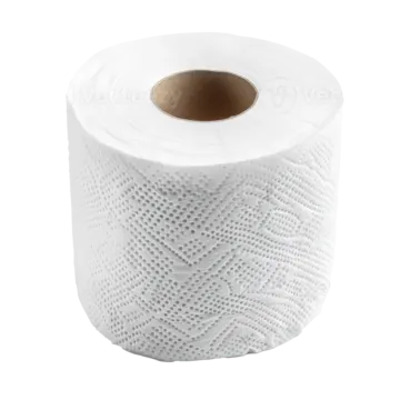 a roll of toilet paper on a white background
