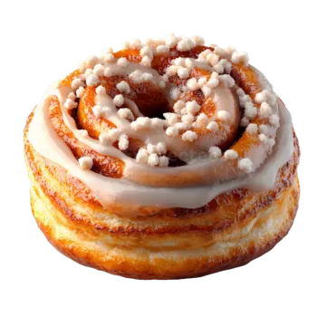 a close up of a dough with icing on it