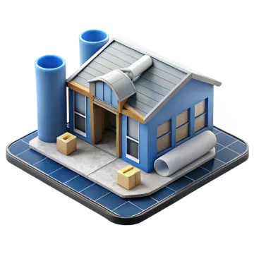 an image of a house with solar panels on it