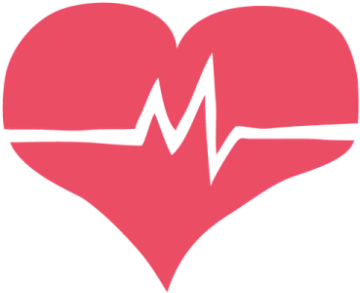 a heart with a heartbeat on it