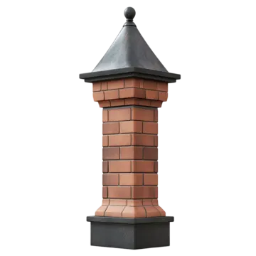 a brick chimney with a chimney cap on top
