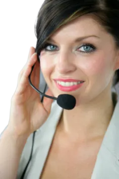 a woman wearing a headset