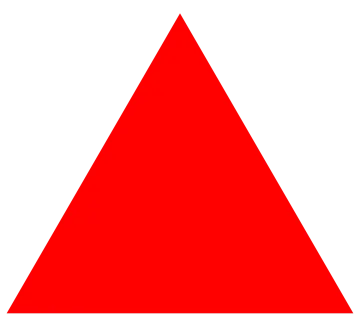 a red triangle on a white background