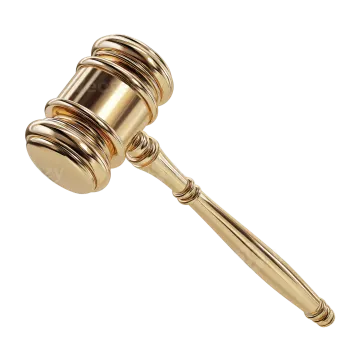 a judge's gavette on a white background