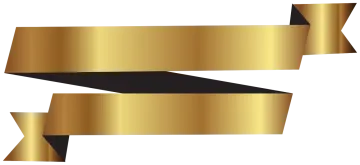 a black and gold ribbon