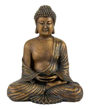 a bronze buddha statue