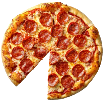 a slice of pizza with pepperoni on it