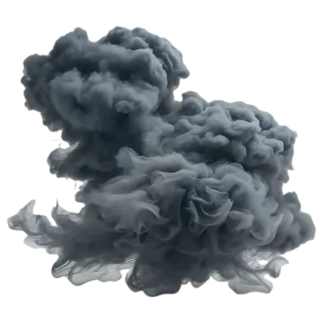 black smoke on a white background