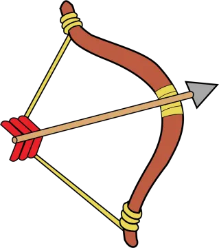 a bow and arrow