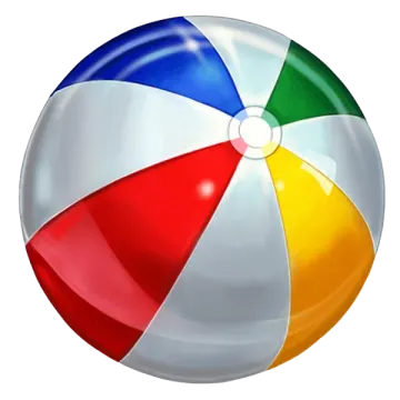 a beach ball on a white background