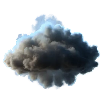 the smoke is black