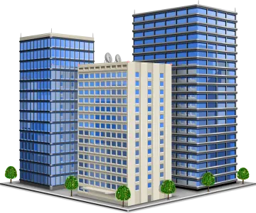 two tall buildings