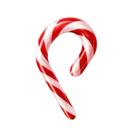a candy cane on a white background