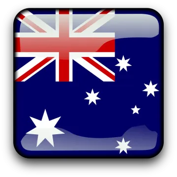 a square button with the australian flag