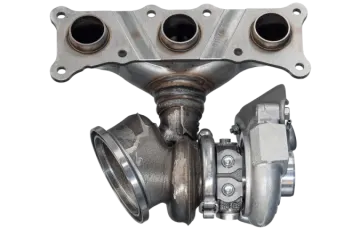 a close up view of a turbo turbo