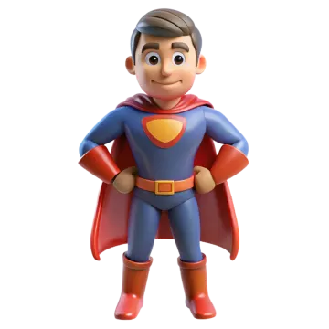 a toy figure of a man in a superman costume