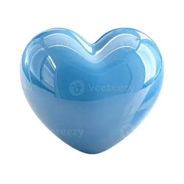 a blue heart shaped bowl on a white background