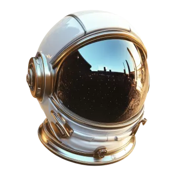 an astronaut's helmet on a white background