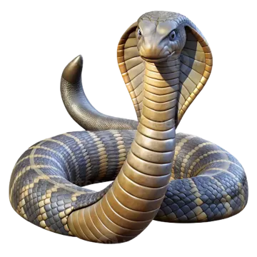 a cobra on a white background