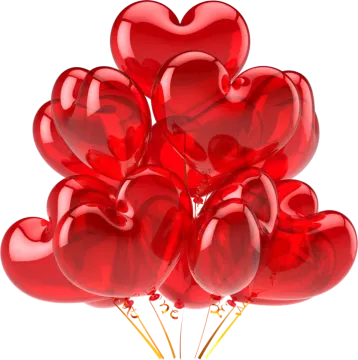 a bunch of red balloons