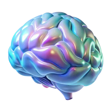 an image of a blue and purple brain