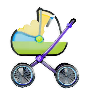 a baby stroller with wheels and wheels