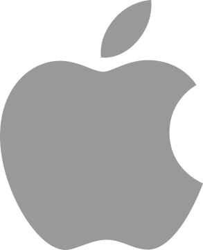an apple logo on a white background