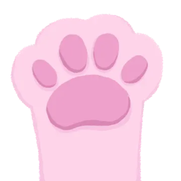 a pink paw print