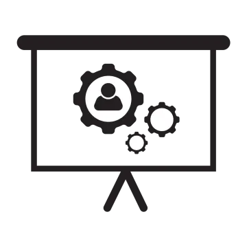 a screen with gears and gears on it