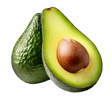 an avoca with a half cut in half