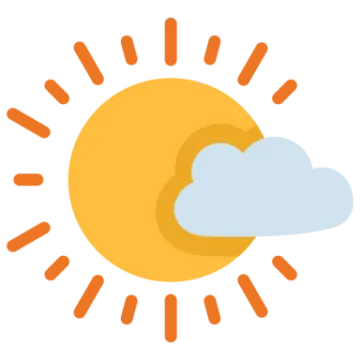 the sun with a cloud in it